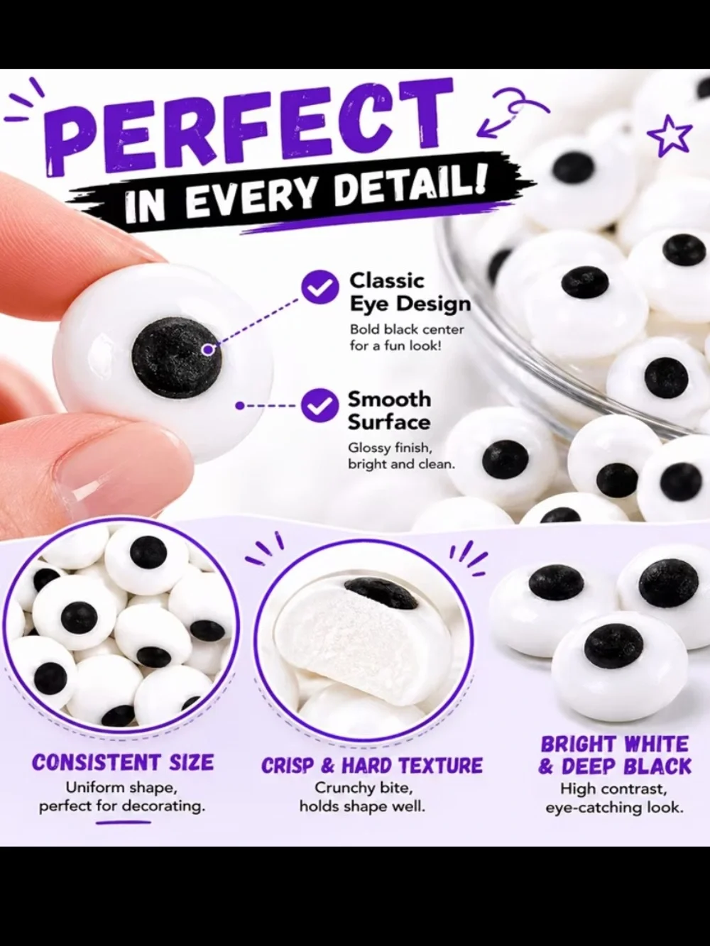 NEW! Eyeball Cake/Cookie Baking Toppers Decorating Halloween / Animals Birthdays